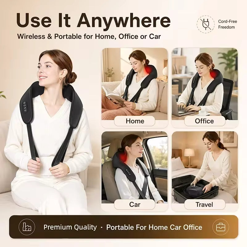 3D Shiatsu Neck & Shoulder Massager with Heat