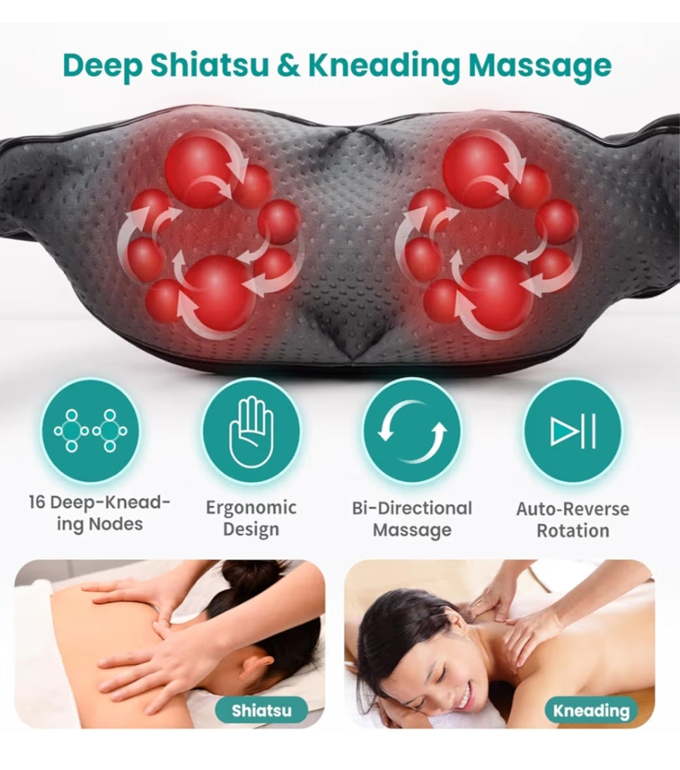 Neck Kneading 3D Shiatsu Neck & Shoulder Massager with Heat