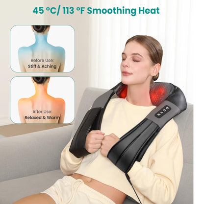 Neck Kneading 3D Shiatsu Neck & Shoulder Massager with Heat