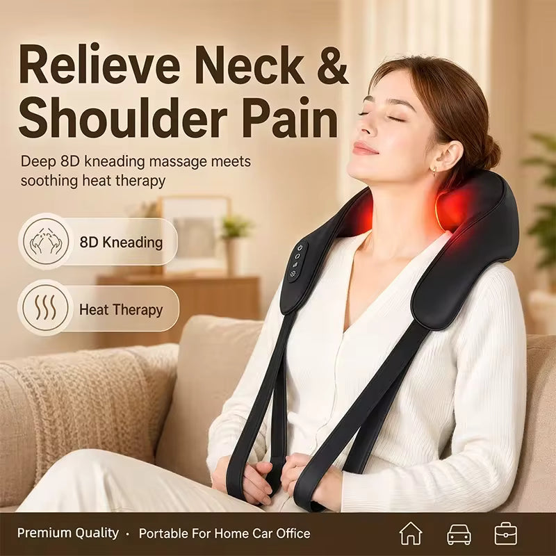 3D Shiatsu Neck & Shoulder Massager with Heat