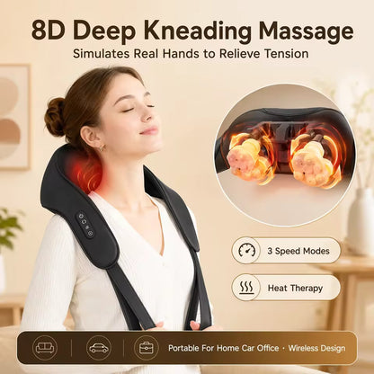 3D Shiatsu Neck & Shoulder Massager with Heat