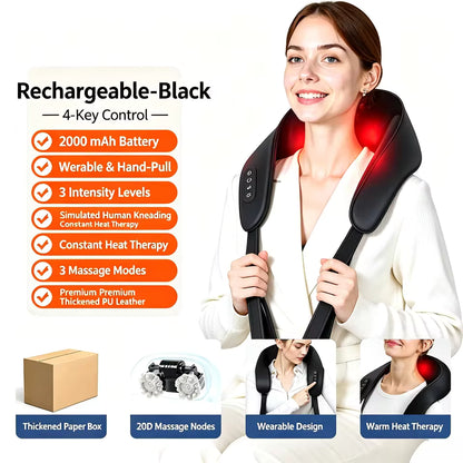 3D Shiatsu Neck & Shoulder Massager with Heat