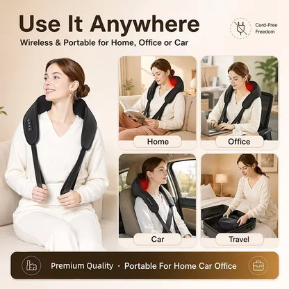 3D Shiatsu Neck & Shoulder Massager with Heat