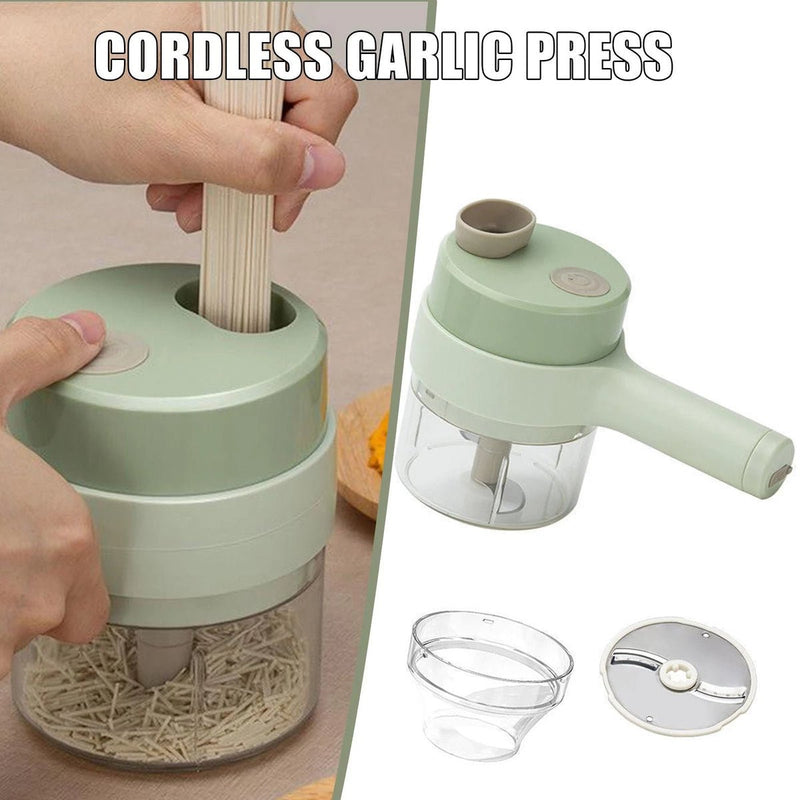 4-in-1 Electric Food Chopper & Vegetable Cutter | Slice, Mince & Grind in Seconds
