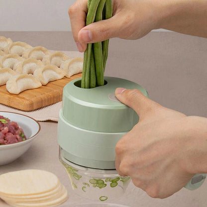 4-in-1 Electric Food Chopper & Vegetable Cutter | Slice, Mince & Grind in Seconds