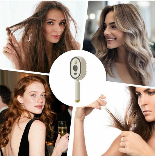 Steam Hair Brush | Rechargeable Detangling & Styling Tool with Oil Diffuser